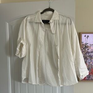 Marta Scarampi cotton linen white button down